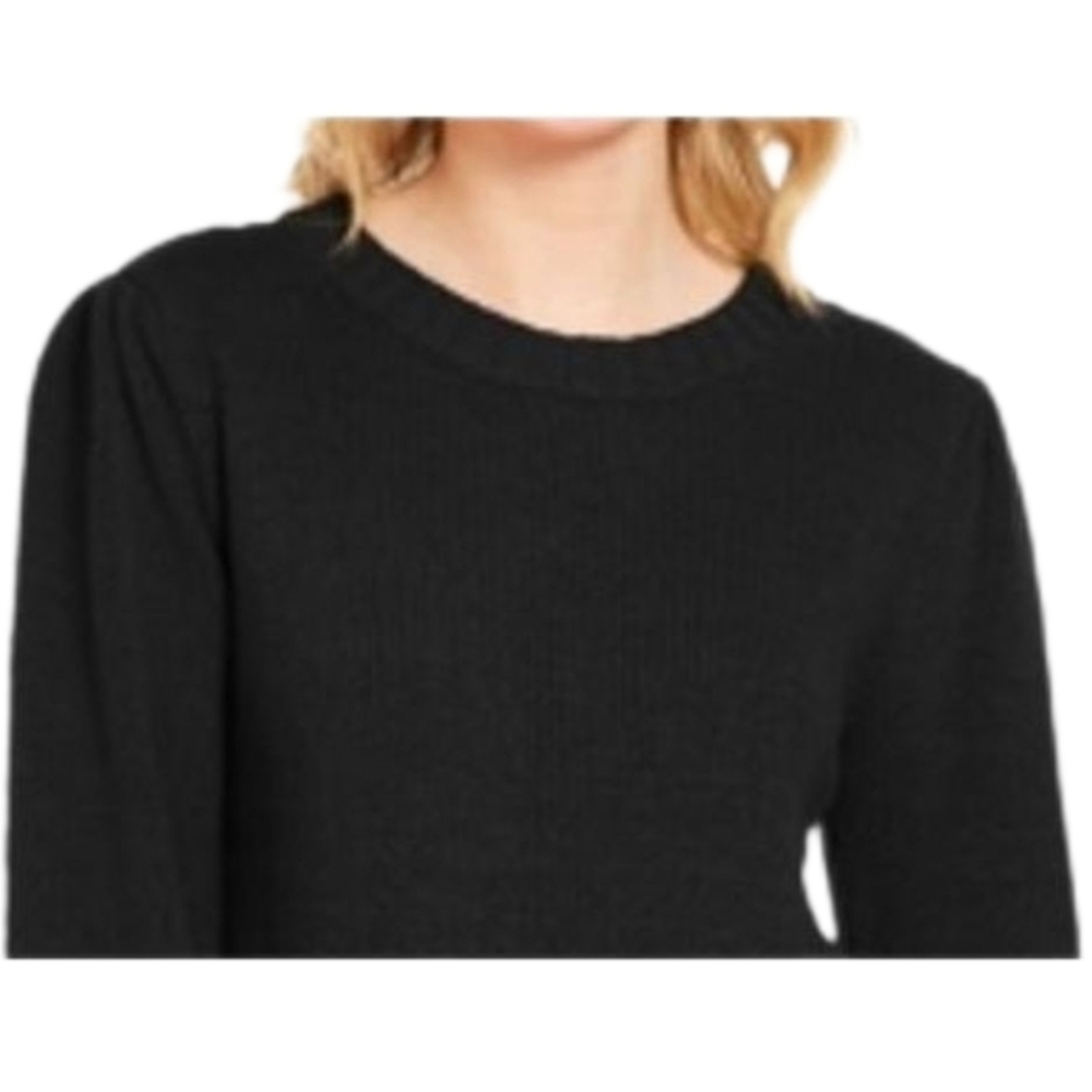 Style & Co Puffy-Sleeve Sweater Size Small Black - Picture 2 of 4